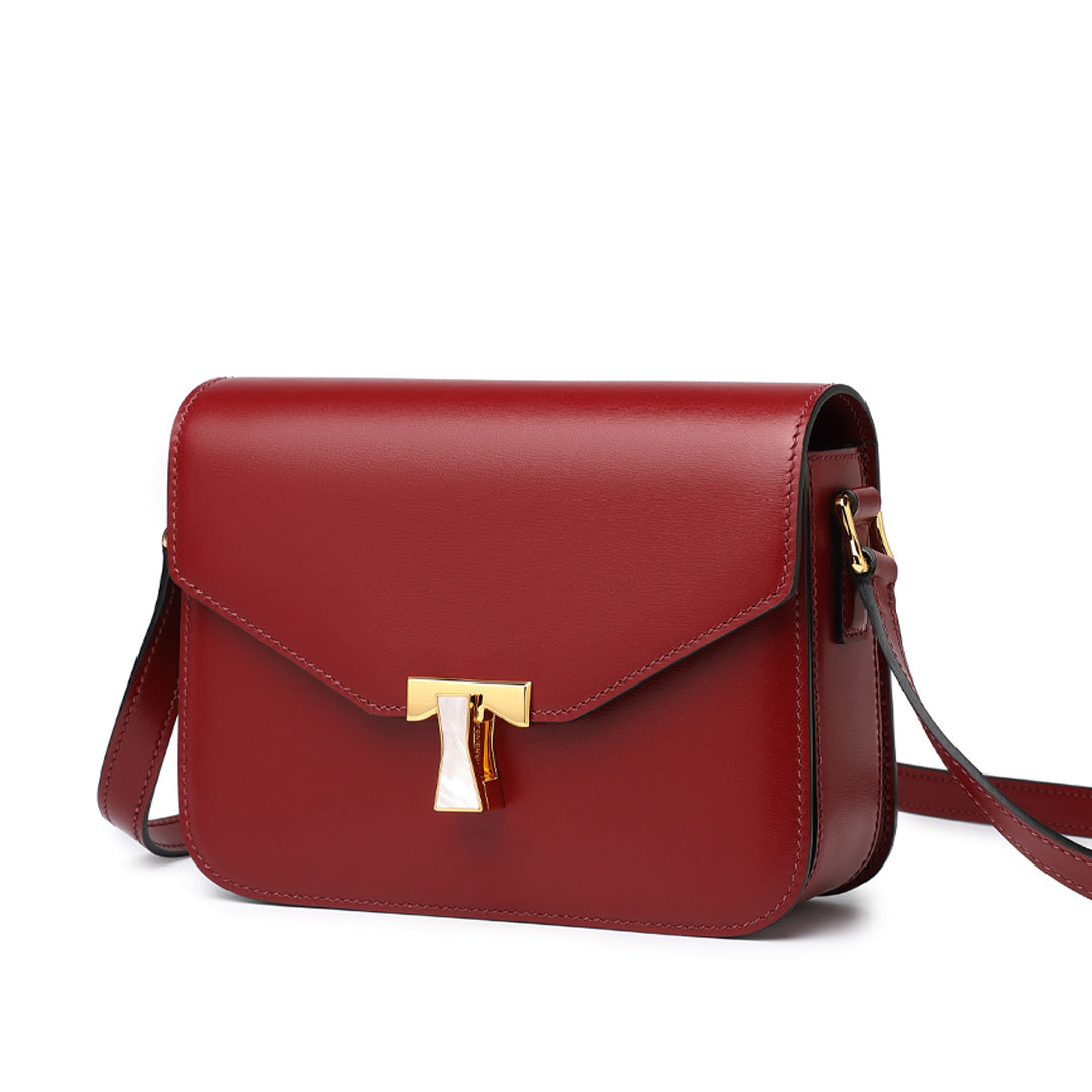 BOX Minimalist Handmade Crossbody Tofu Bag Red