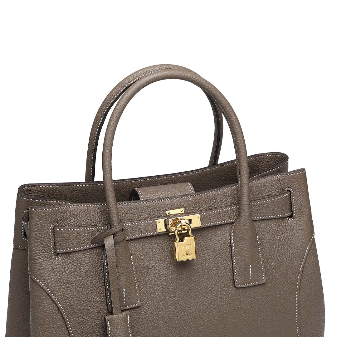 TOGO Leather Designer Tote Bag - Etoupe – msncraft